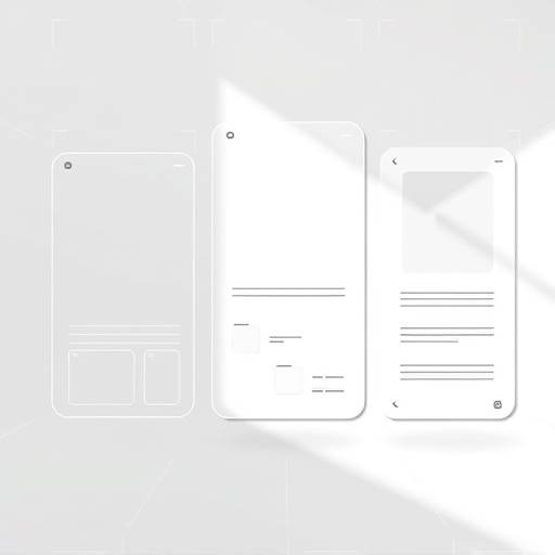 Wireframes and mockups of a user interface, representing UI/UX Design